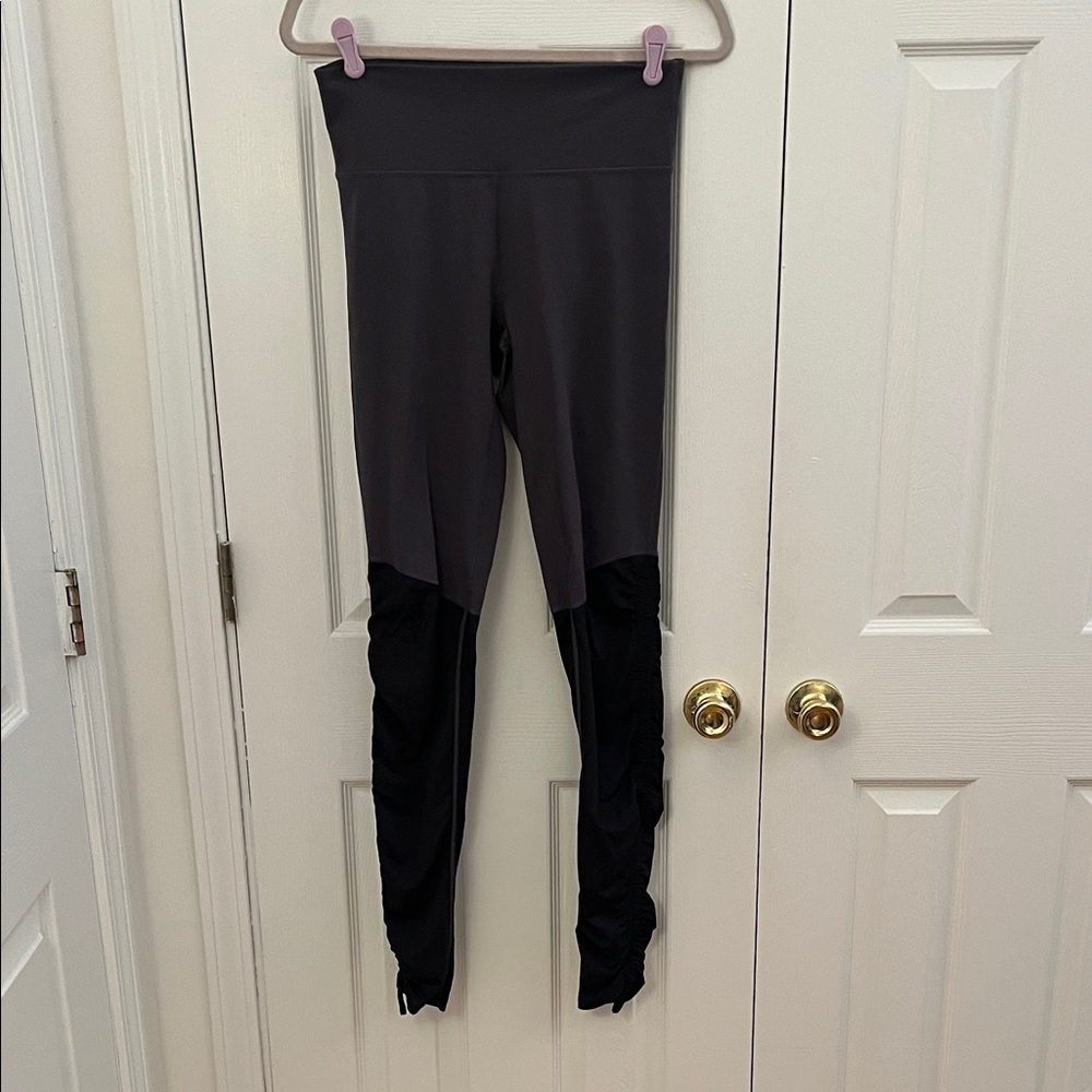 Fabletics Black & Gray High-Waisted Workout Leggings